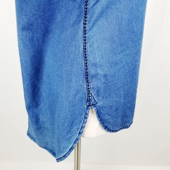 Holding Horses Murrelet denim chambray tunic top 2 - Picture 6 of 8